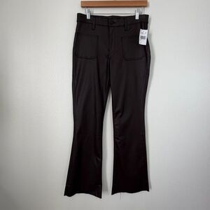 NWT Kut from the Kloth Women Sz 8 Chocolate Stella High Rise Flare Jeans Raw Hem